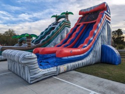 2220dry20again 1709905374 22' Tall Dry Slide Red Wave red and blue