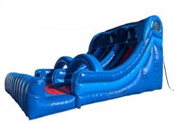 18' Double Lane Dry Slide as Ravy Wave